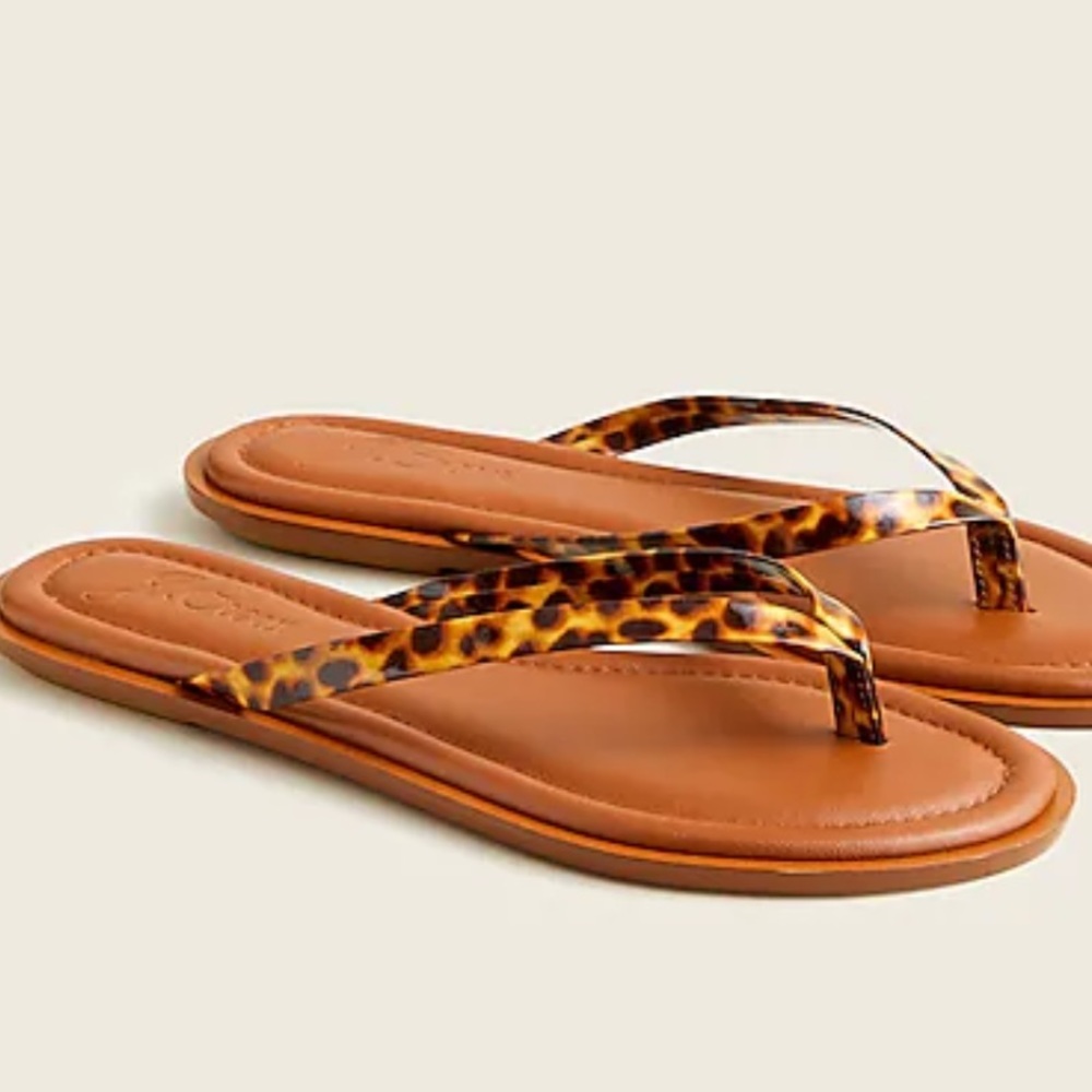 J.Crew NWT Sorrento thong sandals in tortoise
